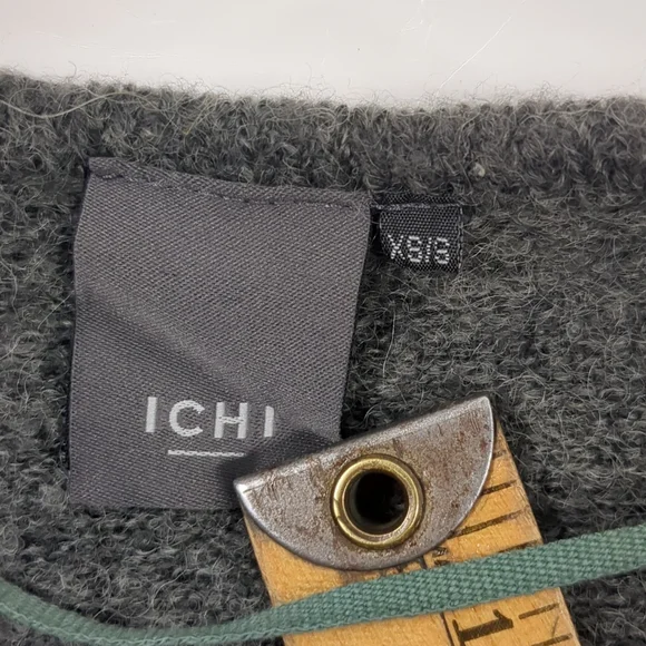 ICHI Oversized Sleeveless Open Cardigan Size XS/S - Picture 3 of 5